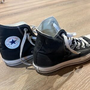 Black high top converse